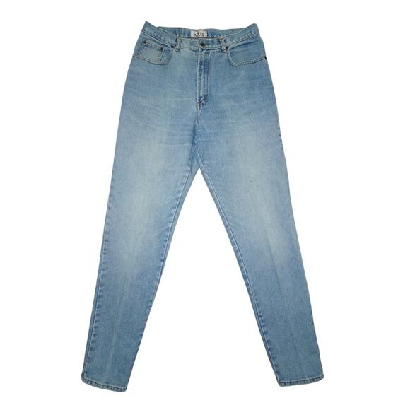 Vintage AMI Light Wash High Rise Tapered Jeans – Size 14L – Made in Macau - Picture 1 of 6